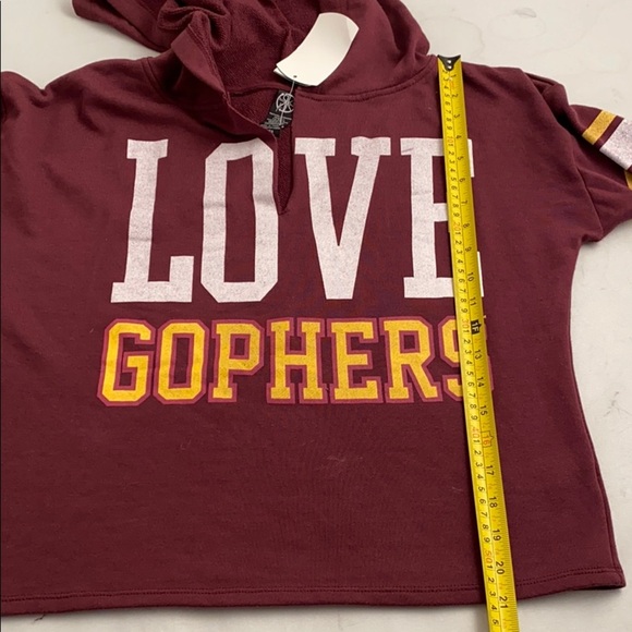 Minnesota Gophers burgundy soft v-neck hoodie XL - Picture 5 of 7